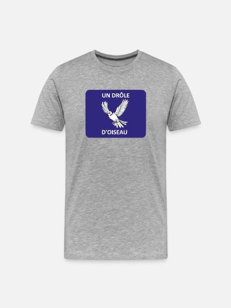 Funny Bird - Men's Premium Organic T-Shirt - heather grey