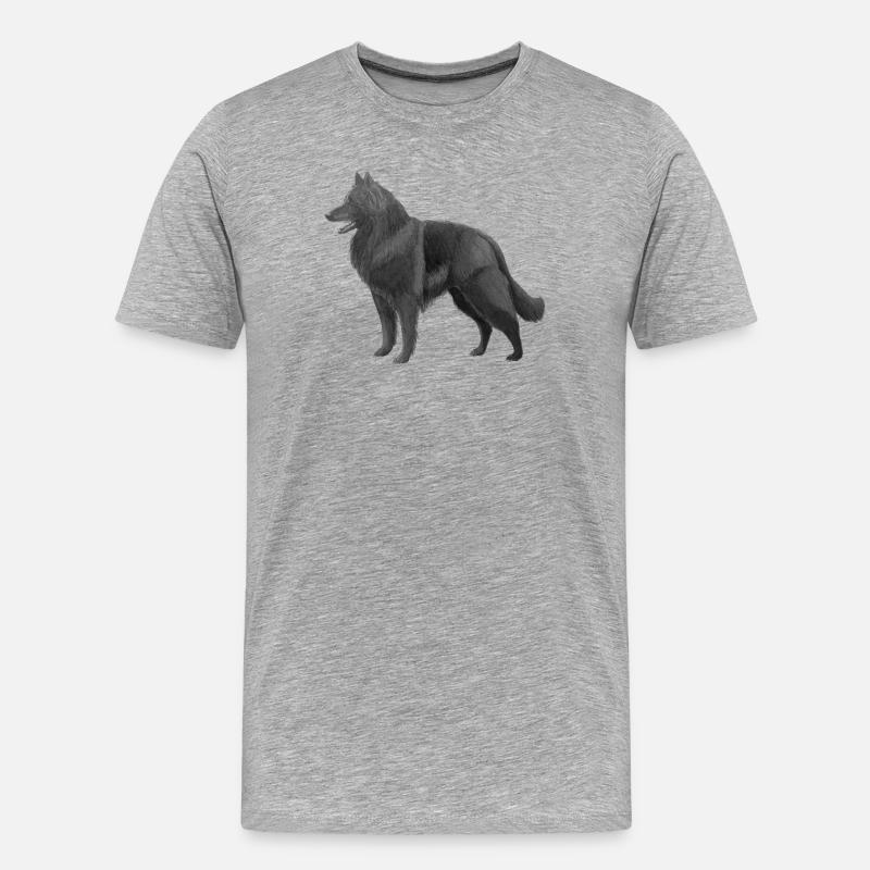 Groenendael - Männer Premium Bio T-Shirt - Grau meliert