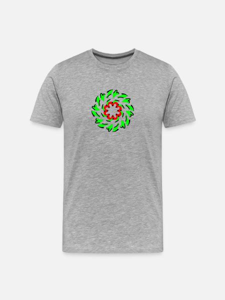 Mandala 1# - Men's Premium Organic T-Shirt - heather grey