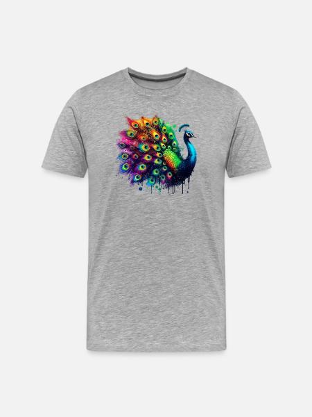 Paon - T-shirt bio Premium Homme - gris chiné