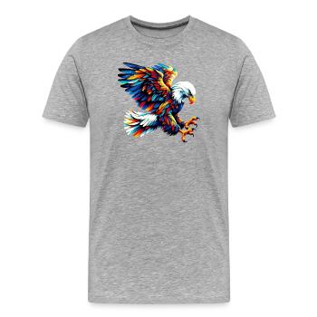 Aigle - T-shirt bio Premium Homme - gris chiné - Devant - Damien (186cm)