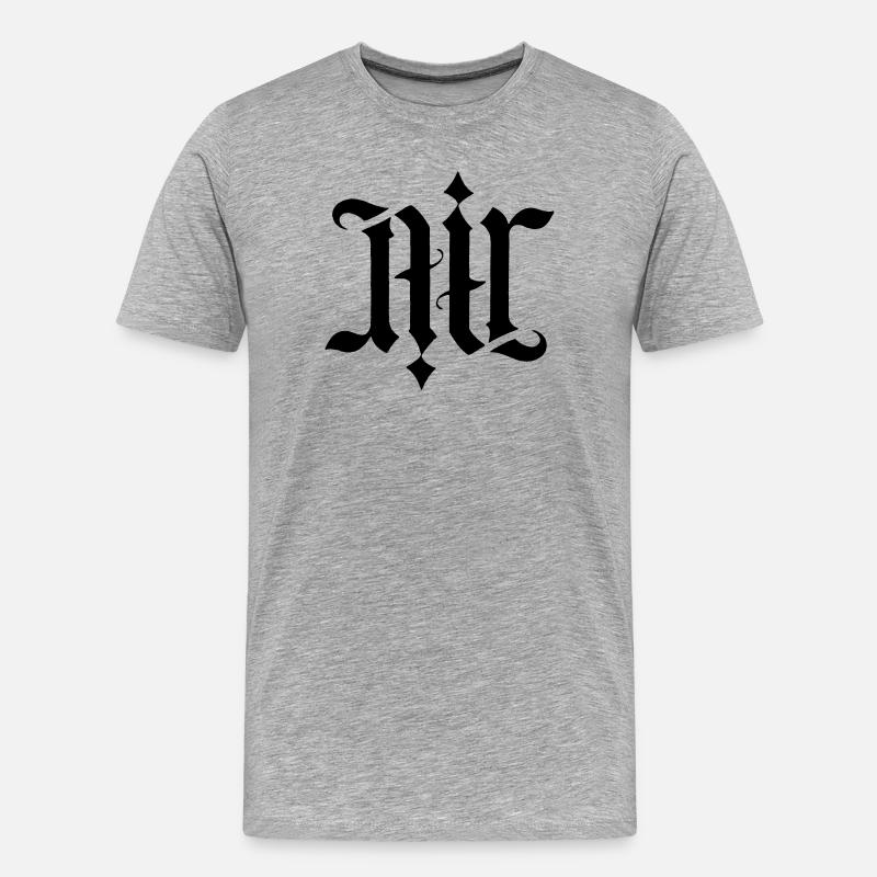 Ambigram - Air - Men's Premium Organic T-Shirt - heather grey