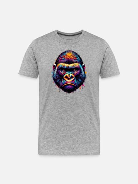 Gorille - T-shirt bio Premium Homme - gris chiné