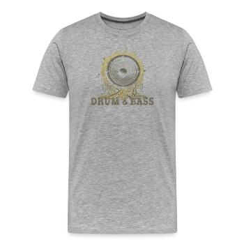 DNB Jungle Roots & Stones - Men's Premium Organic T-Shirt - heather grey - Front - Damien (186cm)
