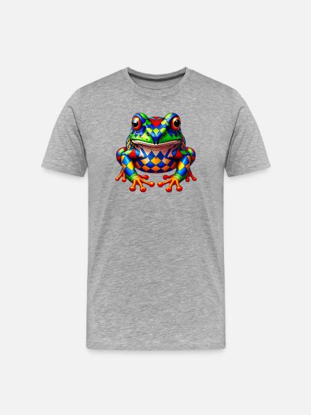 Grenouille - T-shirt bio Premium Homme - gris chiné