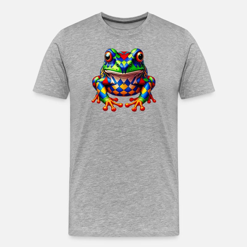 Frog - Men's Premium Organic T-Shirt - heather grey