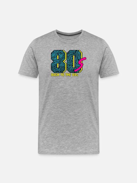 Back to the 80s - Men's Premium Organic T-Shirt - heather grey