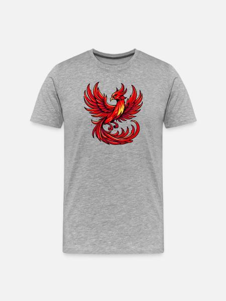 Red Phoenix - Men's Premium Organic T-Shirt - heather grey
