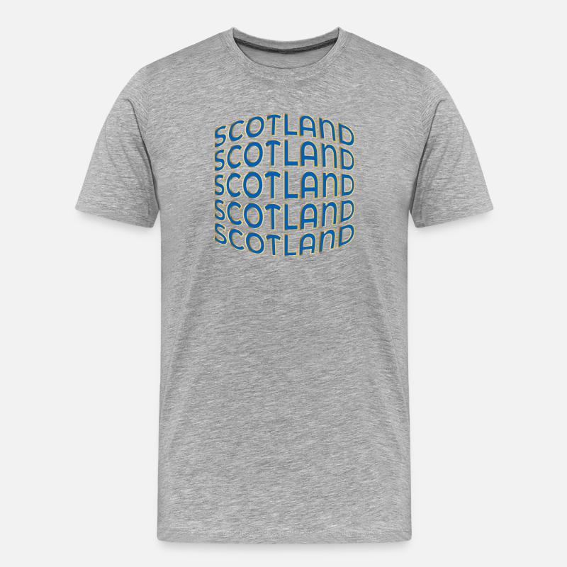SCHOTTLAND GROSSBRITANNIEN - Männer Premium Bio T-Shirt - Grau meliert