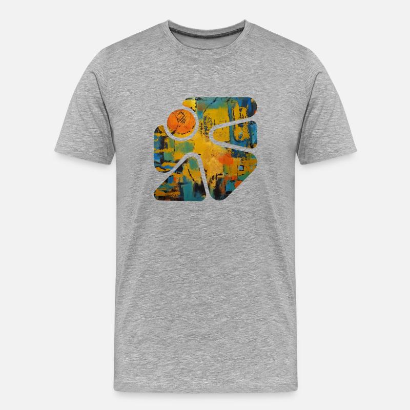 Bunte Straßenkunst - Männer Premium Bio T-Shirt - Grau meliert