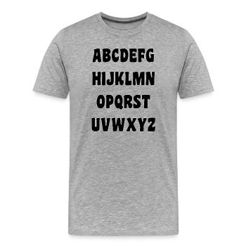 MISTRESS. THANK YOU. THANK YOU MISTRESS. MISTRESS - Men's Premium Organic T-Shirt - heather grey - Front - Damien (186cm)