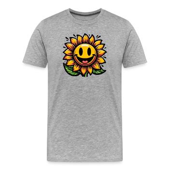 Sunflower - Men's Premium Organic T-Shirt - heather grey - Front - Damien (186cm)