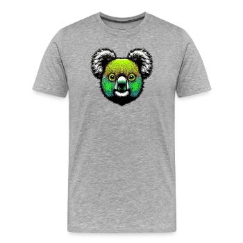 Koala - T-shirt bio Premium Homme - gris chiné - Devant - Damien (186cm)