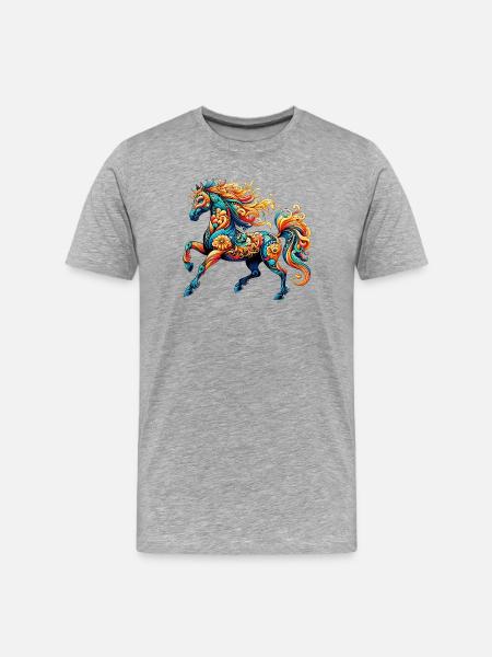 Cheval - T-shirt bio Premium Homme - gris chiné