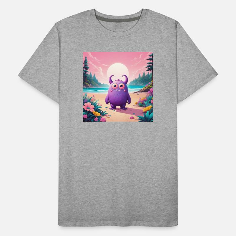 Kleines Monster am Strand Männer Premium Bio T-Shirt