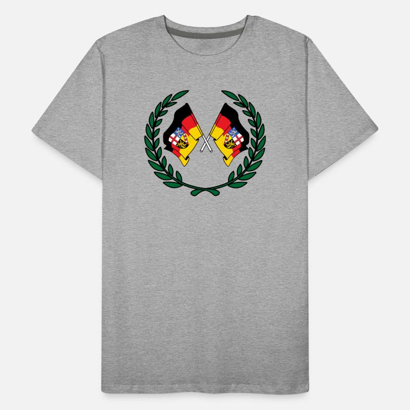 Flags Saarland laurel wreath Men's Premium Organic T-Shirt