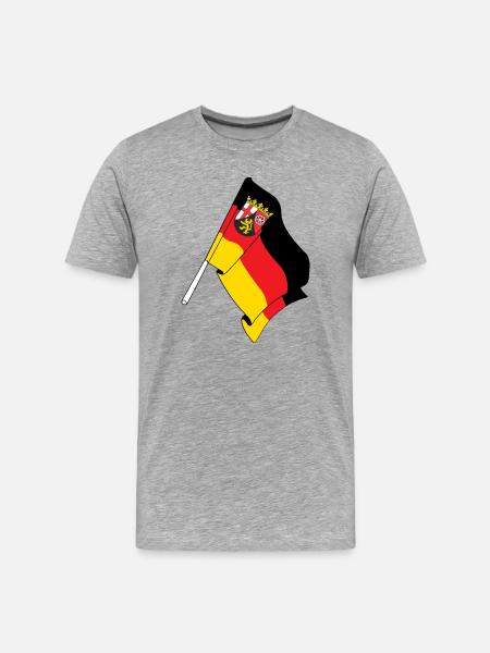 Flag Rhineland-Palatinate - Men's Premium Organic T-Shirt - heather grey
