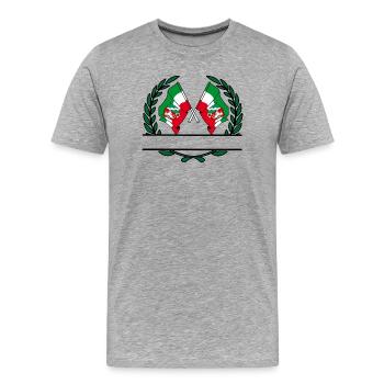 Flags North Rhine Westphalia laurel wreath banner - Men's Premium Organic T-Shirt - heather grey - Front - Damien (186cm)