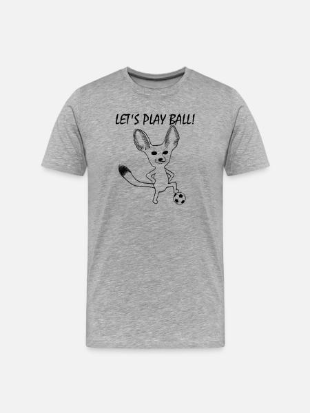 Fennek Let's Play Ball! - Männer Premium Bio T-Shirt - Grau meliert