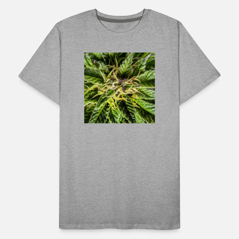 Les fleurs de cannabis, la marijuana, c’est tellement vert T-shirt bio Premium Homme