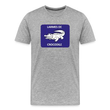 Crocodile tears - Men's Premium Organic T-Shirt - heather grey - Front - Damien (186cm)