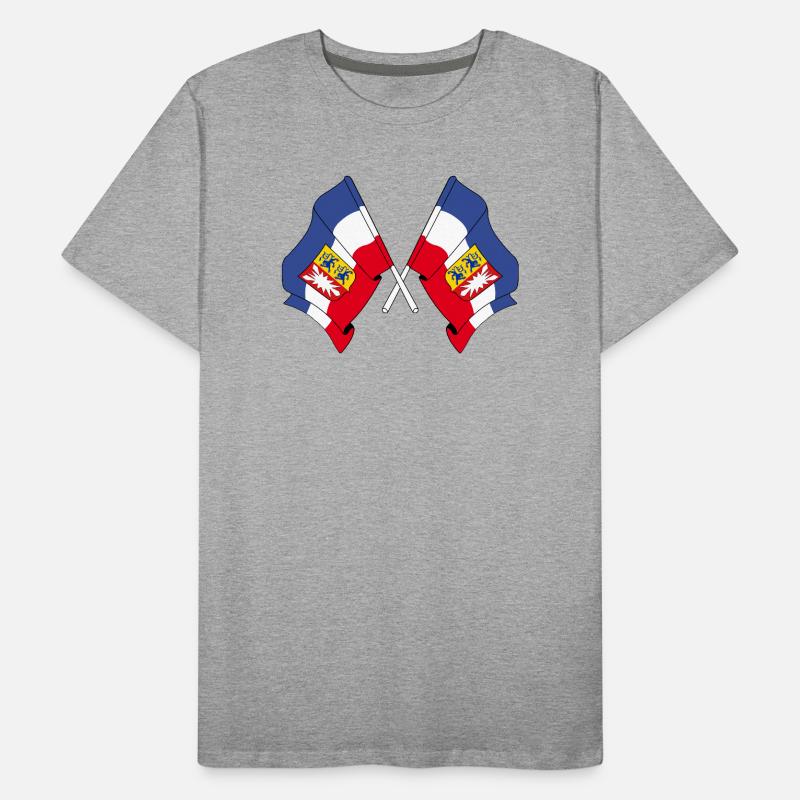 Deux drapeaux Schleswig Holstein T-shirt bio Premium Homme