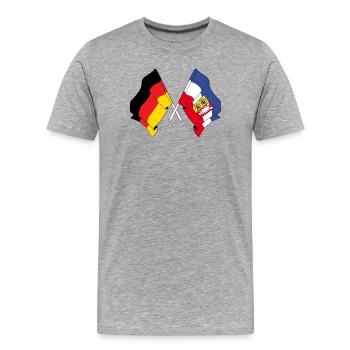 Flag Germany, Schleswig Holstein - Men's Premium Organic T-Shirt - heather grey - Front - Damien (186cm)