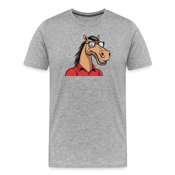 Twent-Tees Logo! - Men's Premium Organic T-Shirt - heather grey - Front - Damien (186cm)