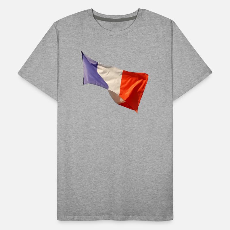 Bleu, blanc, drapeau rouge T-shirt bio Premium Homme