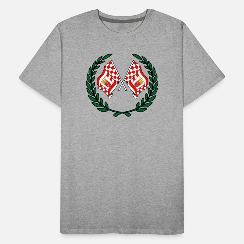 Drapeaux Brême couronne de laurier T-shirt bio Premium Homme
