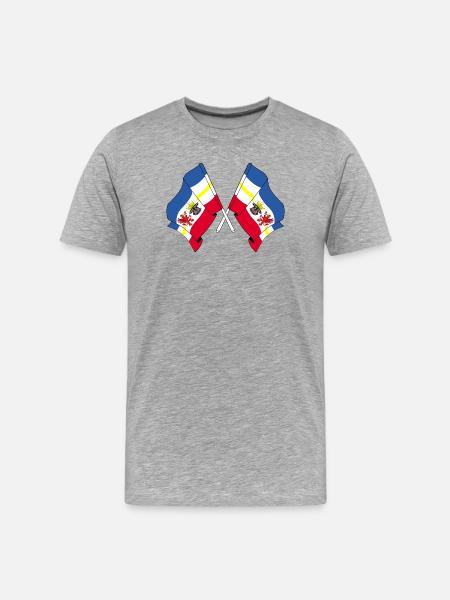 Two flags Mecklenburg Vorpommern - Men's Premium Organic T-Shirt - heather grey
