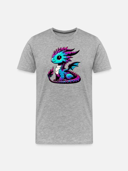 Dragon - Men's Premium Organic T-Shirt - heather grey