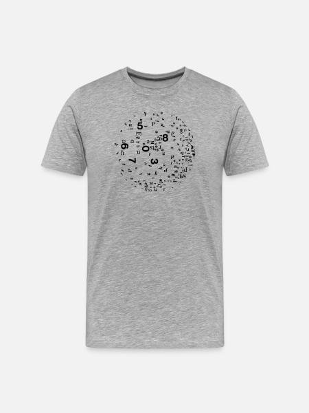 Numbers and letters - Men's Premium Organic T-Shirt - heather grey