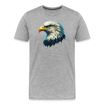 Aigle - T-shirt bio Premium Homme - gris chiné - Devant - Damien (186cm)