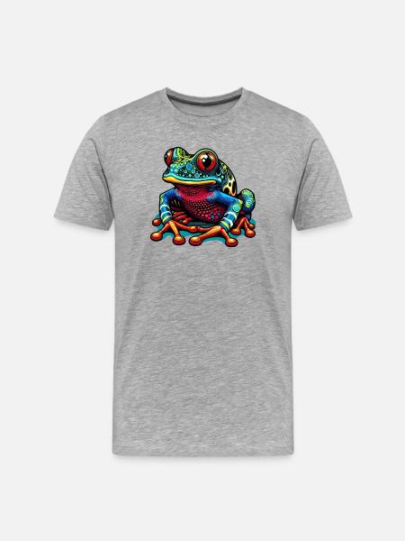 Frog - Men's Premium Organic T-Shirt - heather grey