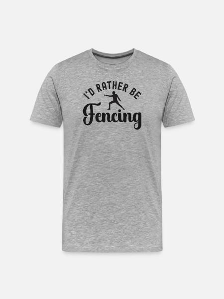 Fechten Fechter Fechterin - Männer Premium Bio T-Shirt - Grau meliert