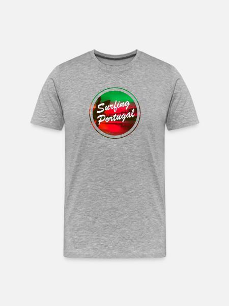 Surfing Portugal - Men's Premium Organic T-Shirt - heather grey