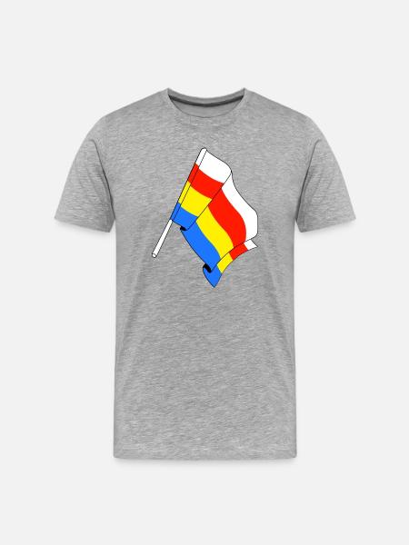 Flag: Podlaskie, Poland - Men's Premium Organic T-Shirt - heather grey