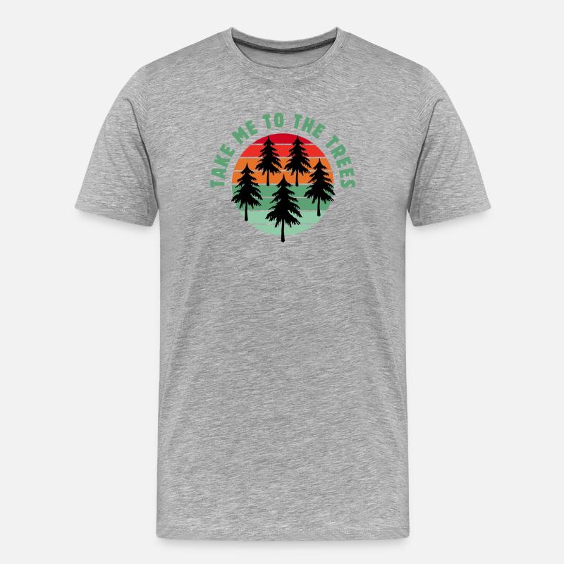 Bring mich zu den Bäumen - Männer Premium Bio T-Shirt - Grau meliert
