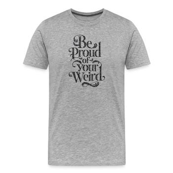 Anspruchsvoller, glamouröser, selbstbewusster Stil - Männer Premium Bio T-Shirt - Grau meliert - Vorne - Damien (186cm)