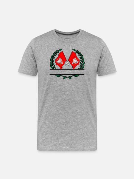 Flags Masovia laurel wreath banner - Men's Premium Organic T-Shirt - heather grey