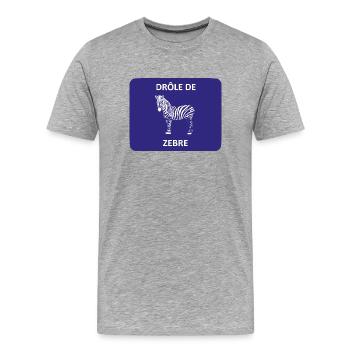 Strange zebra - Men's Premium Organic T-Shirt - heather grey - Front - Damien (186cm)