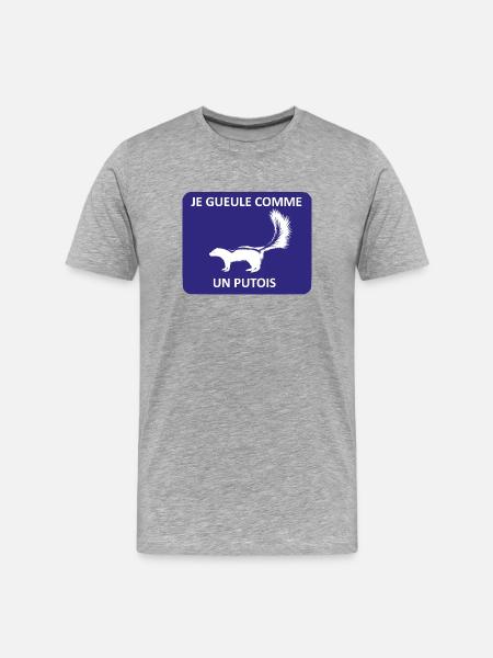 I yell like a polecat - Men's Premium Organic T-Shirt - heather grey