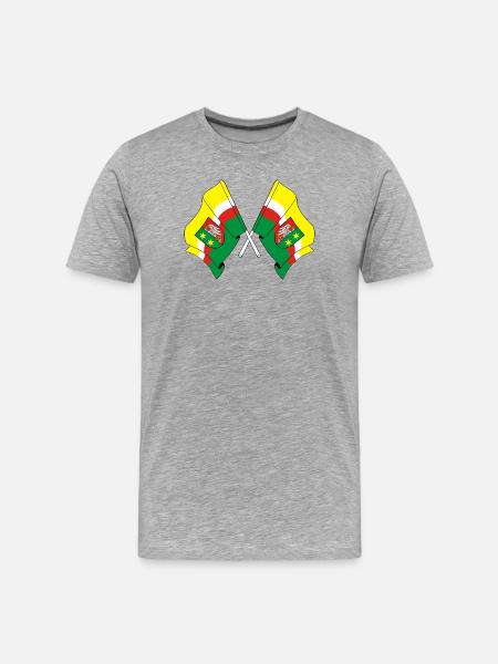 Two flags Lubusz - Men's Premium Organic T-Shirt - heather grey