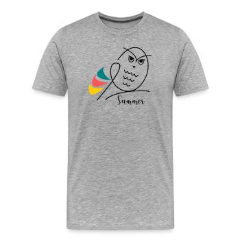 HOLIDAY. HAPPY HOLIDAYS. MISTRESS. MASTER. TEACHER - Men's Premium Organic T-Shirt - heather grey - Front - Damien (186cm)