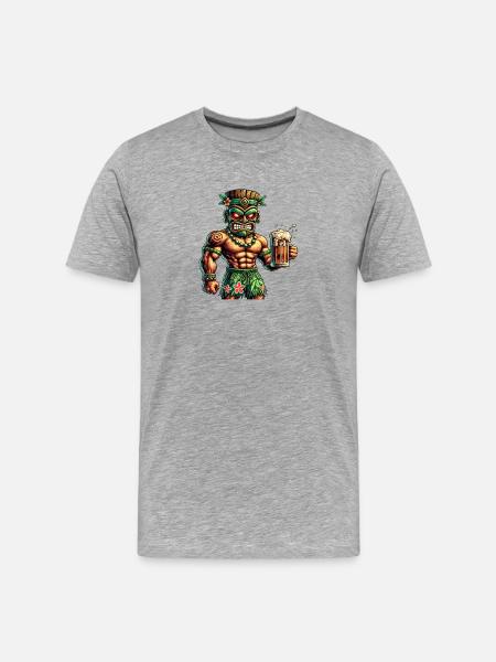 Tiki Culture Design - Men's Premium Organic T-Shirt - heather grey