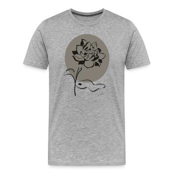 Lotus - Men's Premium Organic T-Shirt - heather grey - Front - Damien (186cm)