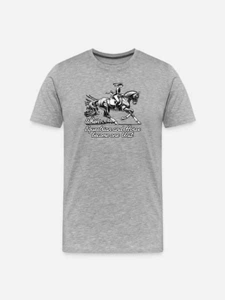 Rider Rider Horse Unity Gift - Men's Premium Organic T-Shirt - heather grey