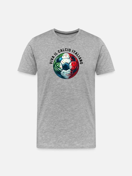 Italian football - Men's Premium Organic T-Shirt - heather grey