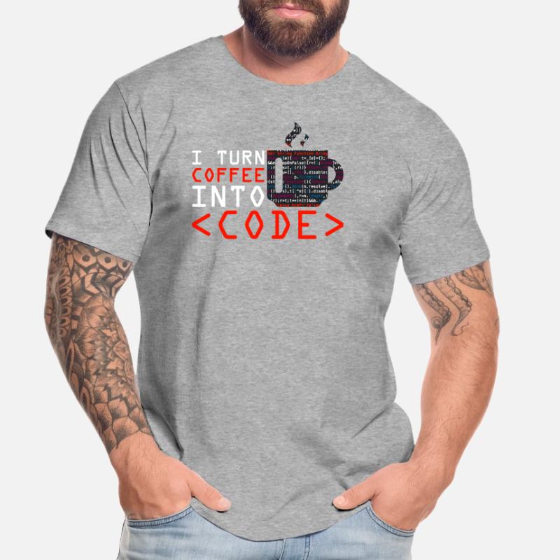 Les programmeurs génèrent du code à partir de café T-shirt bio Premium Homme